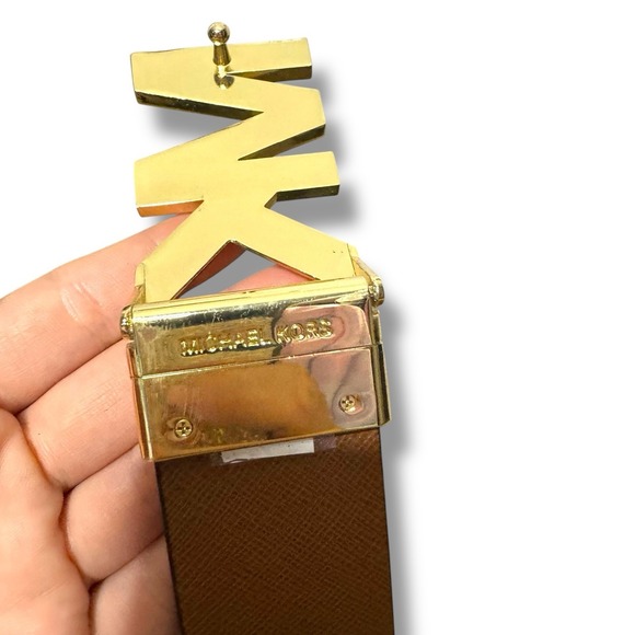 Michael Kors Women's Belt Reversible Signature Logo Buckle Brown Size M-L - Picture 5 of 7